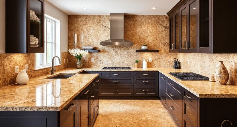 Stylish Granite Ideas for Kitchen and Living Spaces